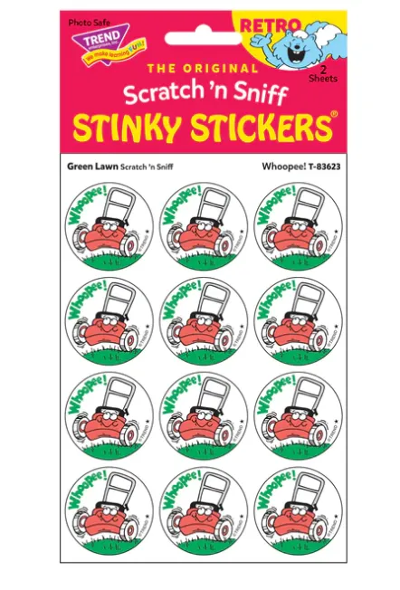 Scratch &#39;N Sniff Stinky Stickers - Whoopee, Green Lawn