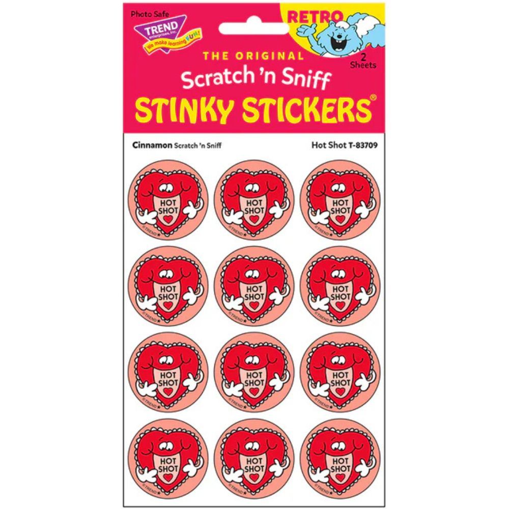 Scratch &#39;N Sniff Stinky Stickers - Hot Shot, Cinnamon