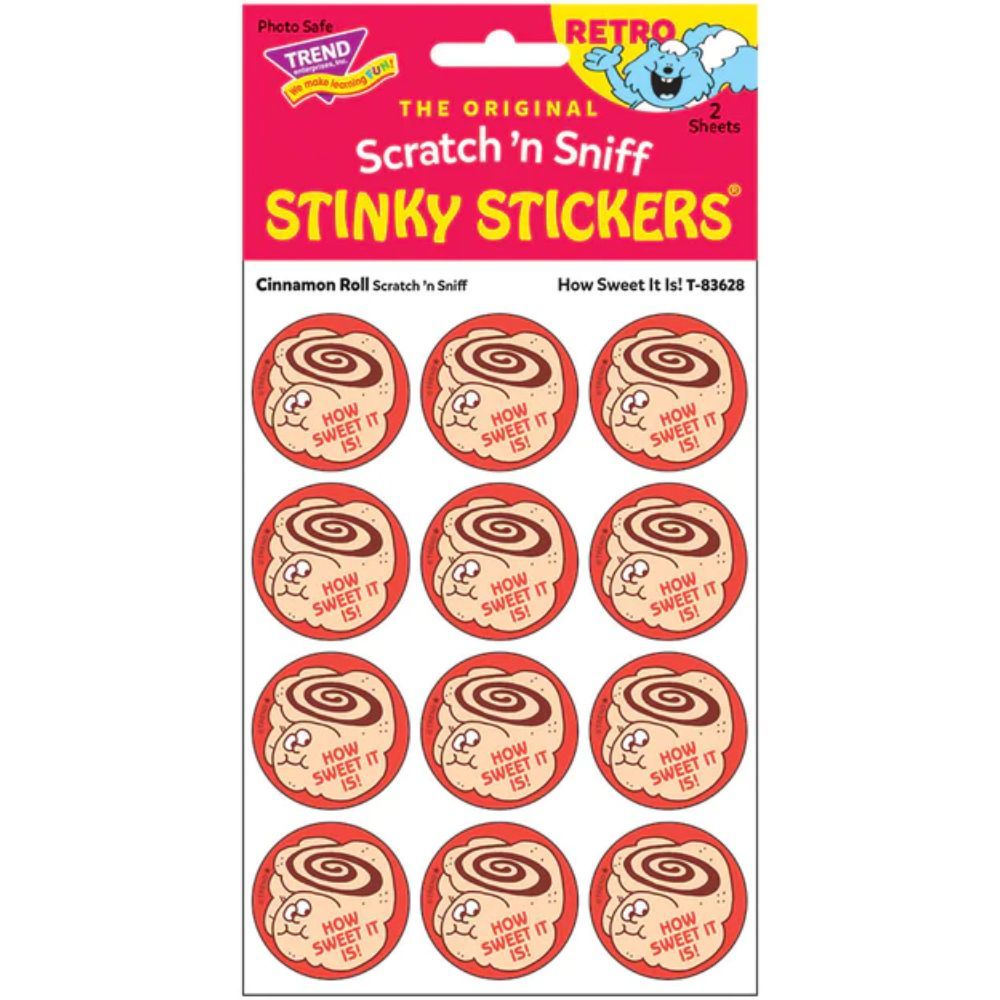 Scratch &#39;N Sniff Stinky Stickers - How Sweet Is It, Cinnamon Roll