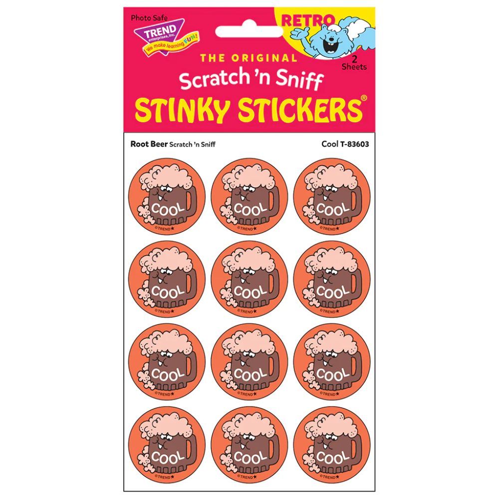 Scratch &#39;N Sniff Stinky Stickers - Cool, Root Beer