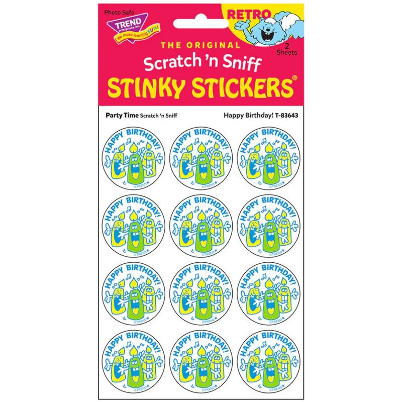 Scratch &#39;N Sniff Stinky Stickers - Happy Birthday, Party Time