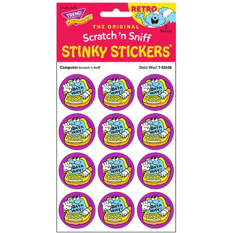 Scratch &#39;N Sniff Stinky Stickers - Data Way, Computer