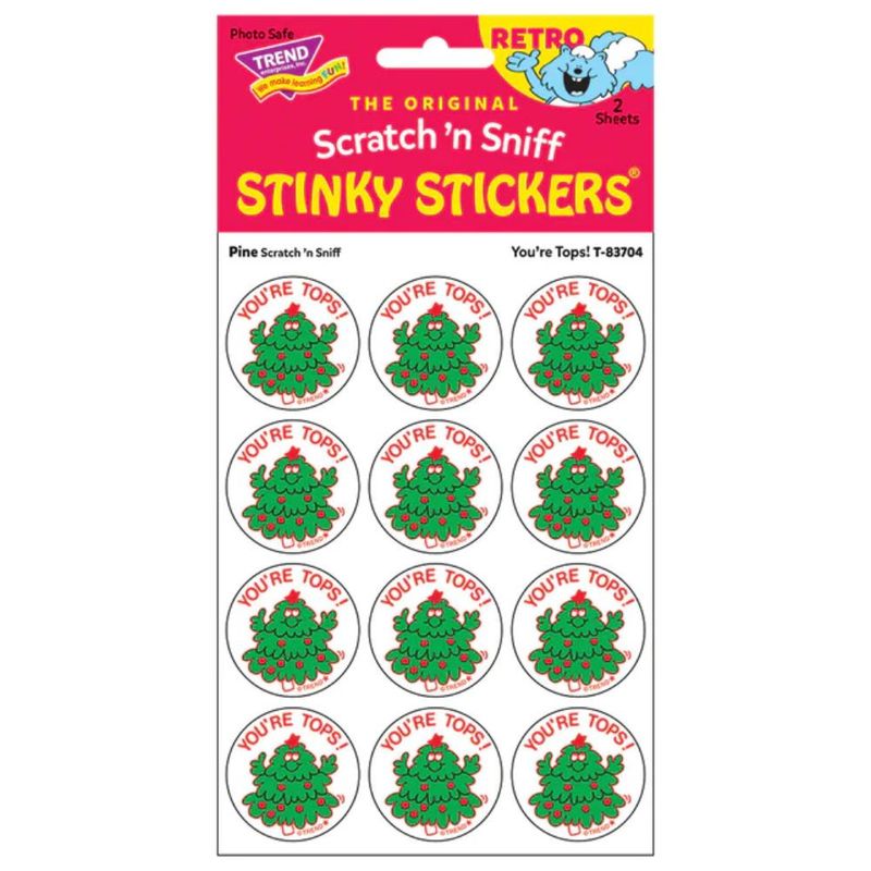 Scratch &#39;N Sniff Stinky Stickers - You&#39;re Tops, Pine