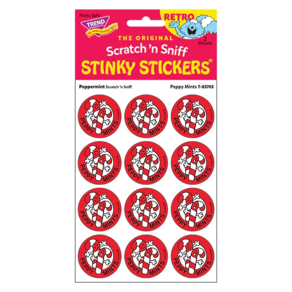 Scratch &#39;N Sniff Stinky Stickers - Peppy Mints, Peppermint