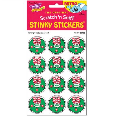 Scratch &#39;N Sniff Stinky Stickers - Noel, Evergreen