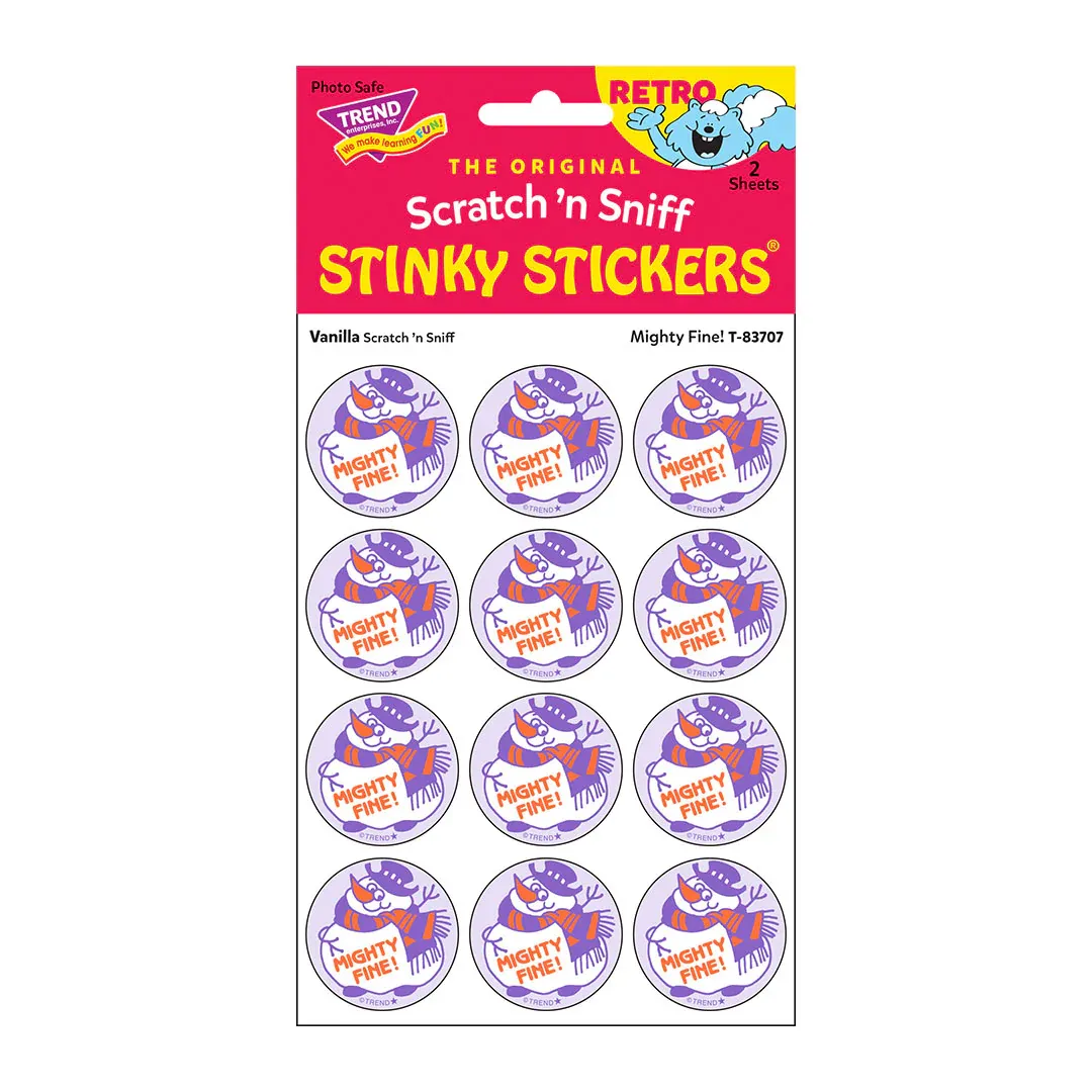 Scratch &#39;N Sniff Stinky Stickers - Mighty Fine, Vanilla