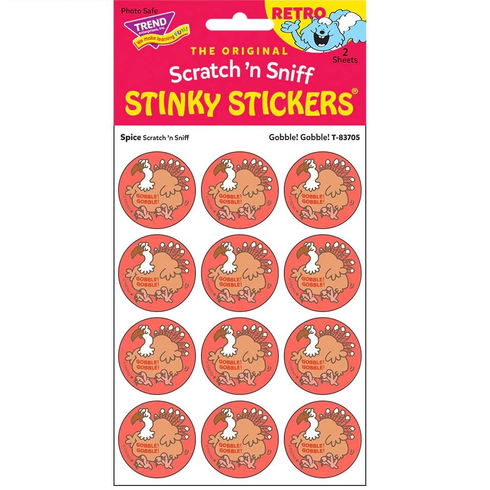Scratch &#39;N Sniff Stinky Stickers - Gobble Gobble, Spice