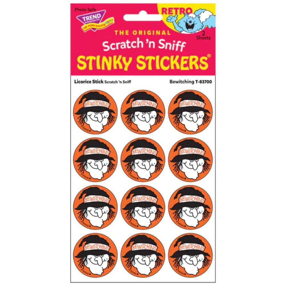 Scratch &#39;N Sniff Stinky Stickers - Bewitching, Licorice