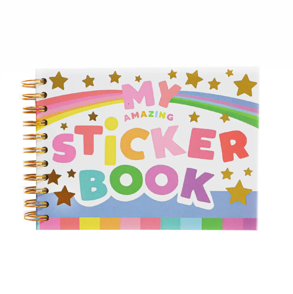 Hardcover Sticker Book -, Color: Retro Rainbow Fun