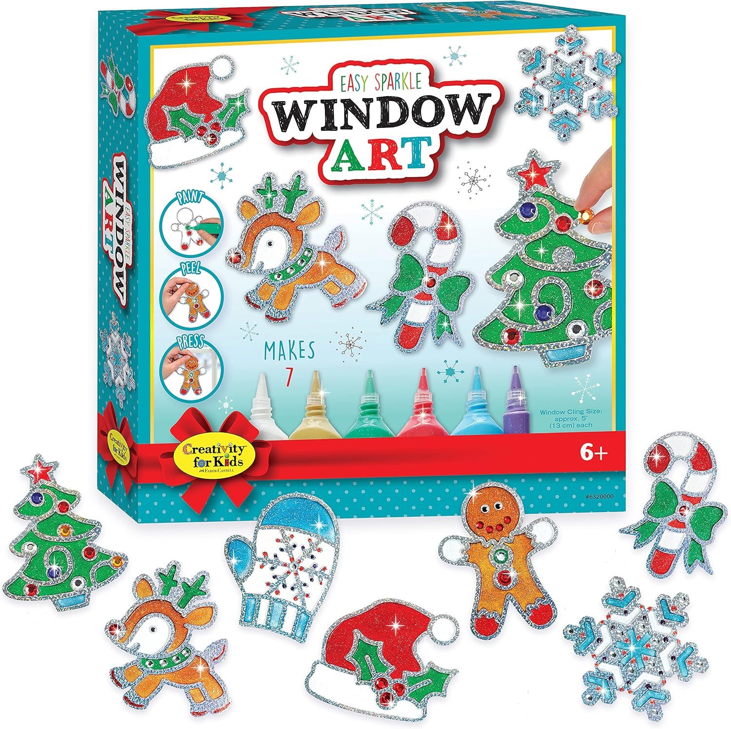 Easy Sparkle Window Art -Holiday