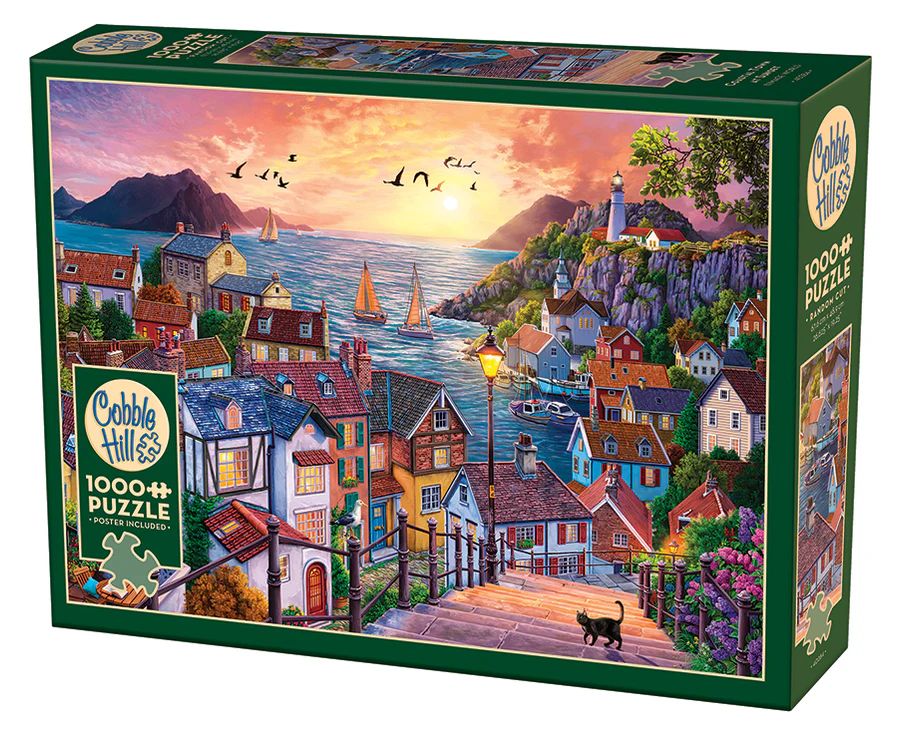 1000pc: Coastal Town at Sunset