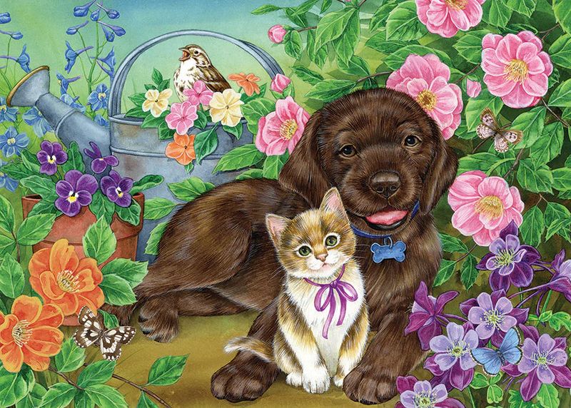 35pc: Tray Puzzle - Calico and Chocolate