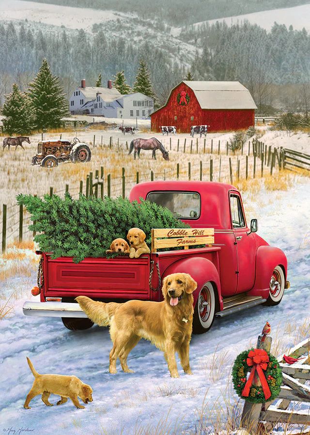 35pc: Tray Puzzle - Red Truck Farm