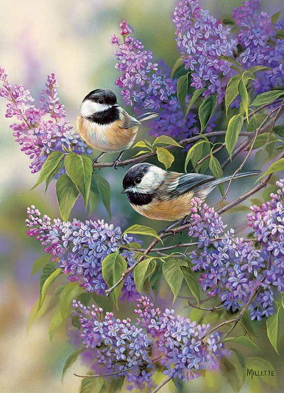 35pc: Tray Puzzle - Chickadee Duo