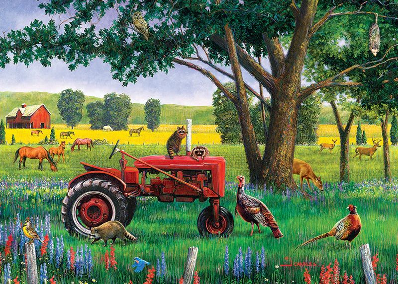 35pc: Tray Puzzle - Red Tractor