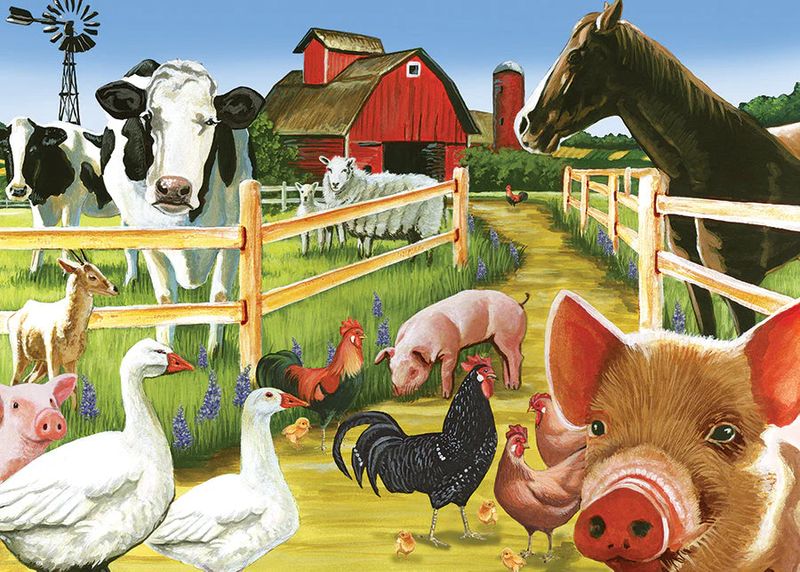 35pc: Tray Puzzle - Farmyard Welcome