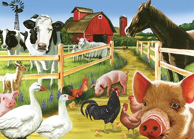 35pc: Tray Puzzle - Farmyard Welcome