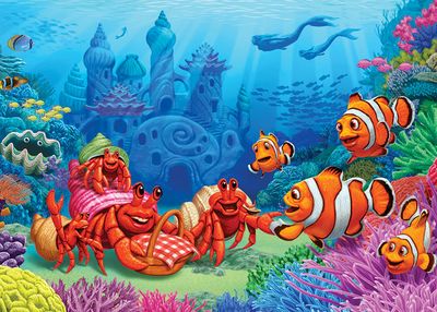 35pc: Tray Puzzle - Clownfish Gathering
