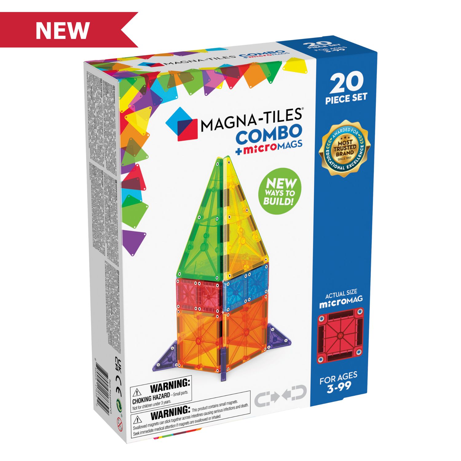 Magna Tiles - MicroMags 20 Piece Combo Set