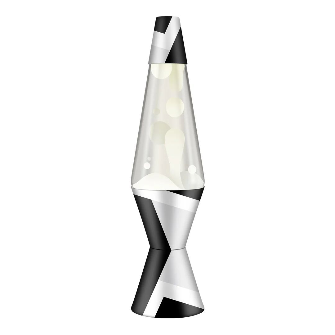 Lava Lamp 14.5&quot; - Polygonal White/Clear