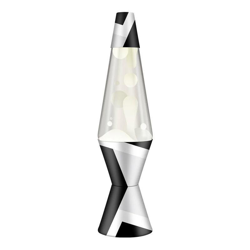 Lava Lamp 14.5&quot; - Polygonal White/Clear