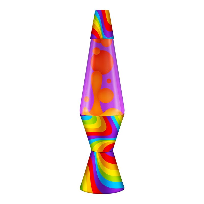 Lava Lamp 14.5&quot; - Flowing Colour Yellow/Purple