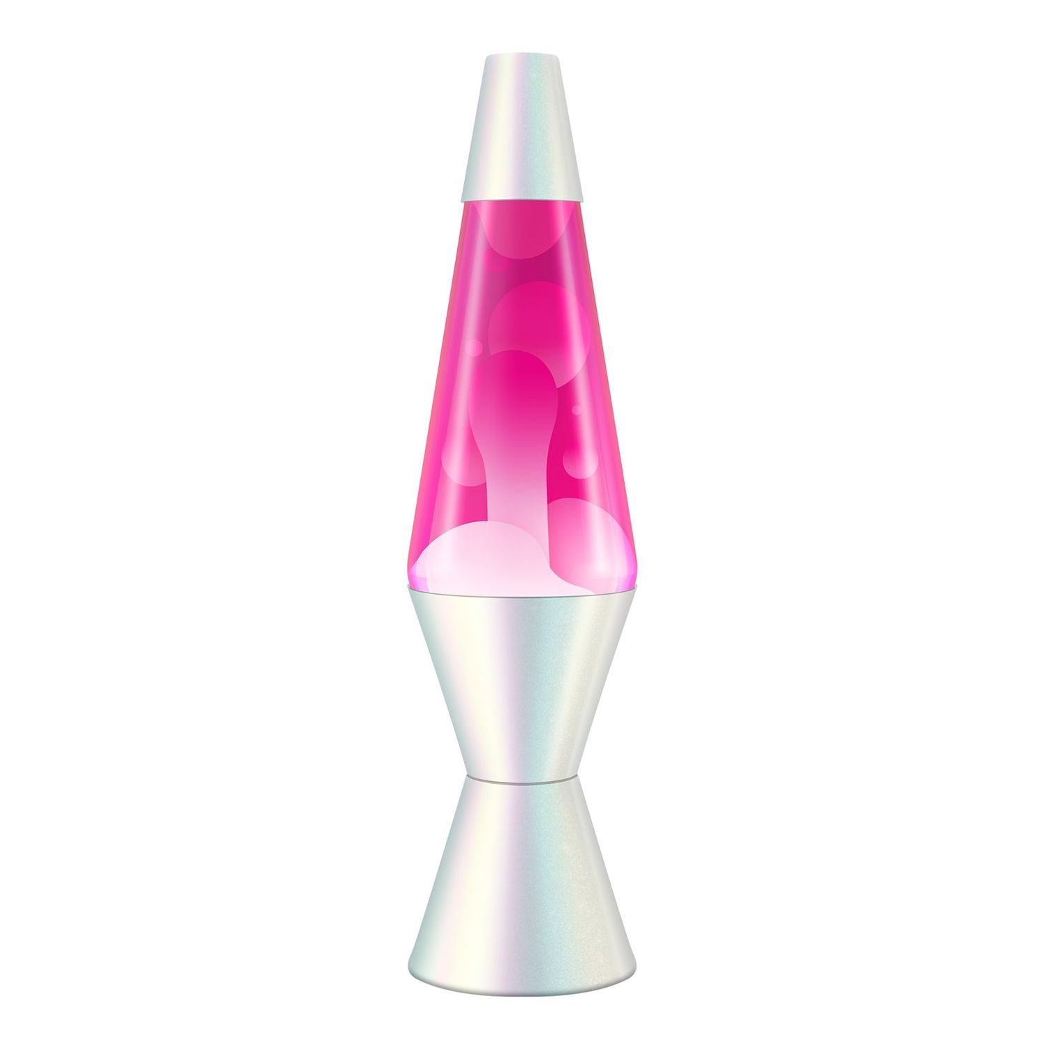 Lava Lamp 14.5&quot; - Opalescent White/Pink
