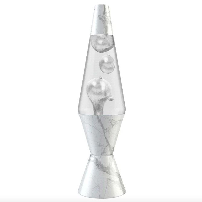 Lava Lamp 14.5&quot; - Carrara Marble