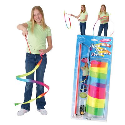 Rainbow Ribbon Stunt Streamer Carded