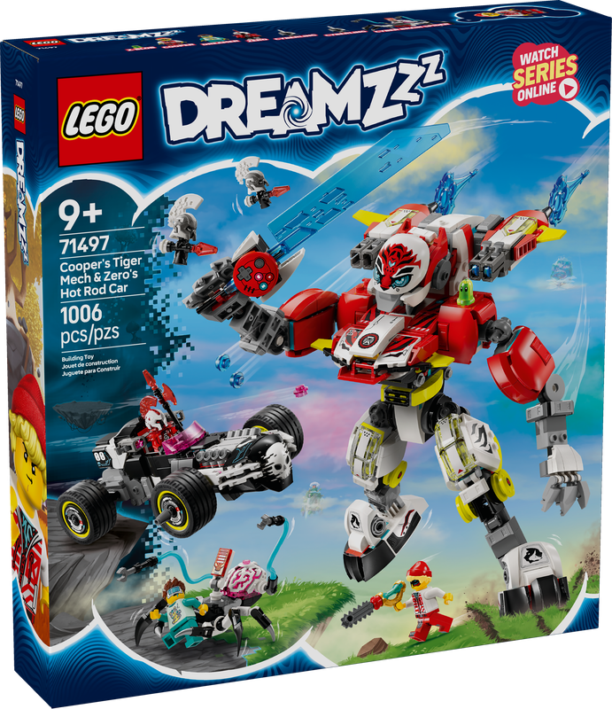 LEGO® DREAMZzz - Cooper&#39;s Tiger Mech &amp; Zero&#39;s Hot Rod Car