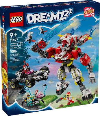 LEGO® DREAMZzz - Cooper&#39;s Tiger Mech &amp; Zero&#39;s Hot Rod Car