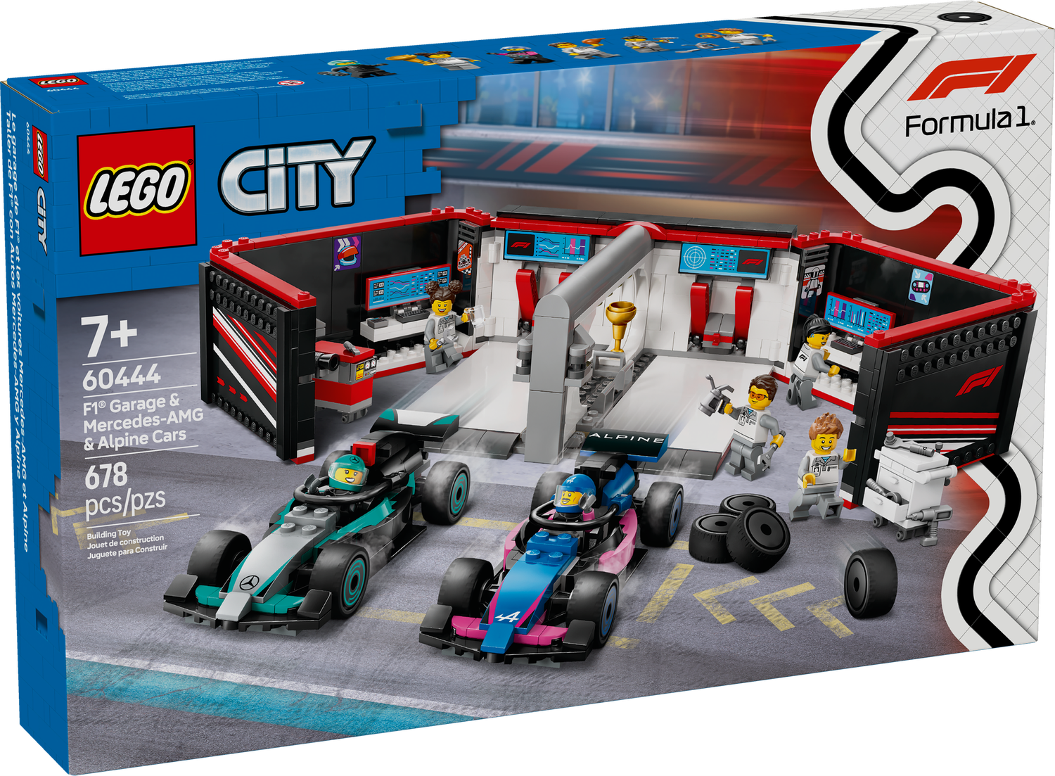 LEGO® CITY - F1® Garage &amp; Mercedes-AMG &amp; Alpine Cars