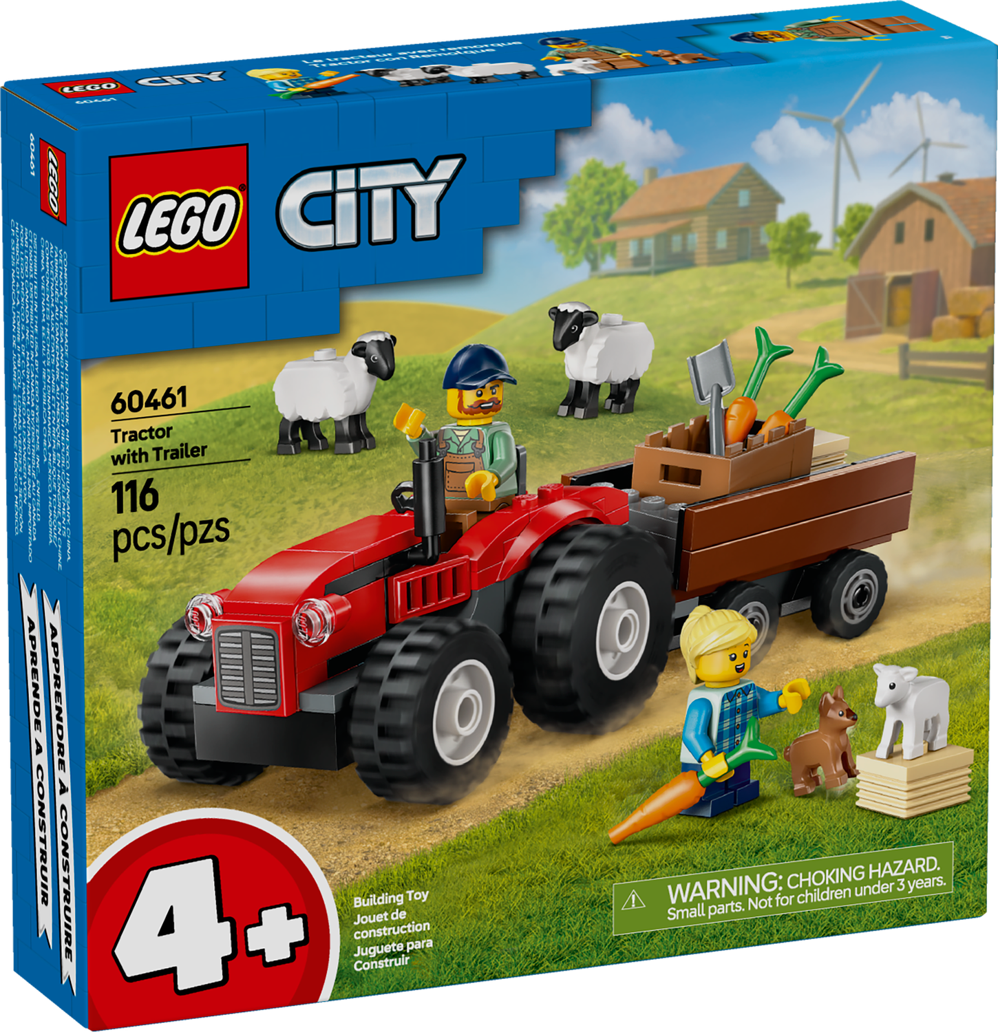 LEGO® CITY - Red Farm Tractor with Trailer &amp; Sheep