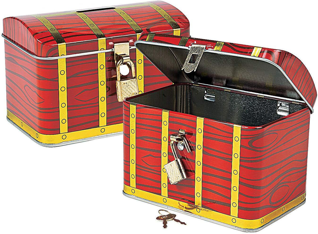 Pirate Tin Treasure Chest