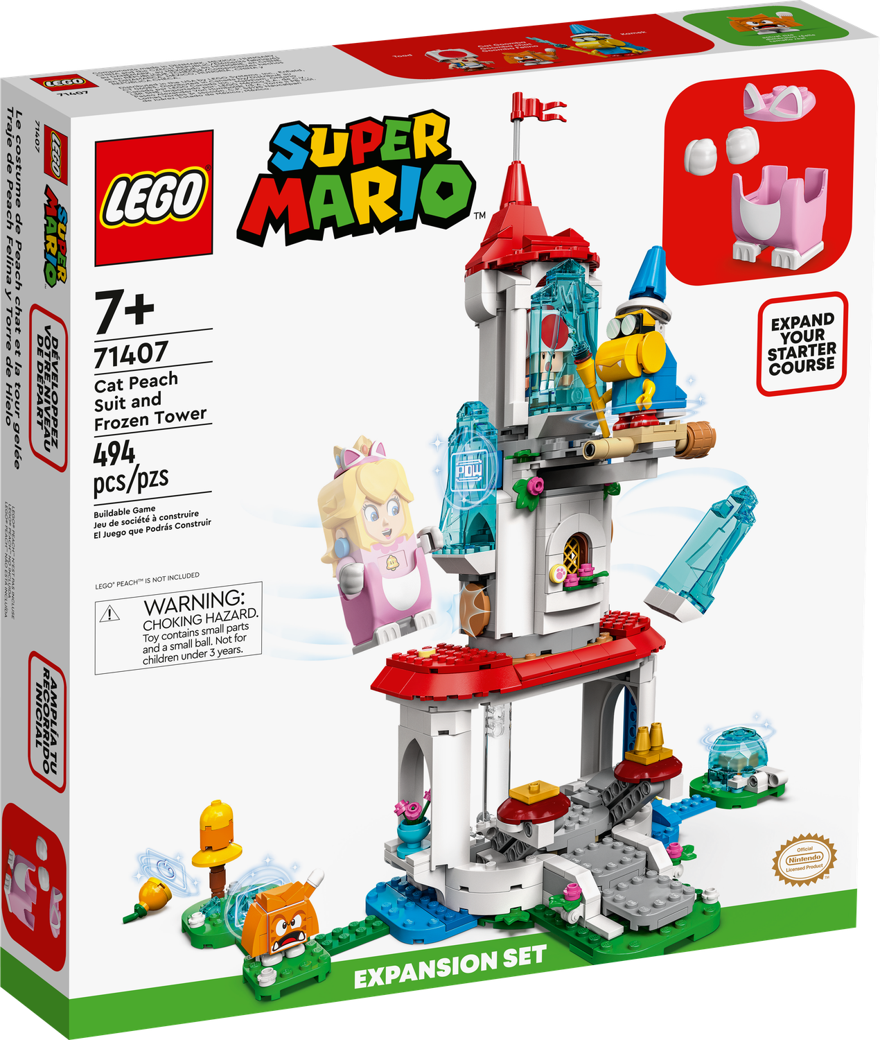 LEGO® SUPER MARIO - Cat Peach Suit and Frozen Tower Expansion Set