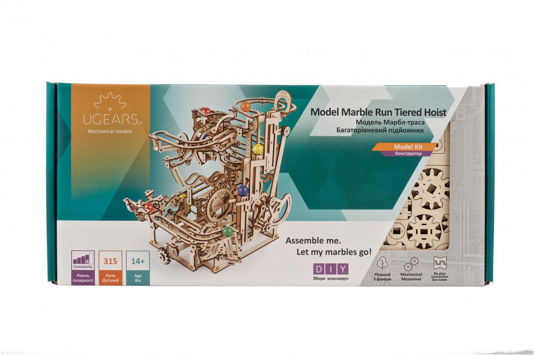 UGears - Marble Run - Tiered Hoist 315pc