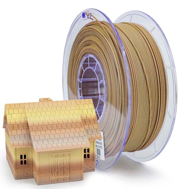 Ziro 3D Filament - Gradient Matte PLA - Wood Grain