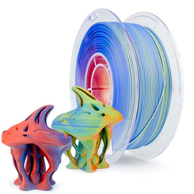 Ziro 3D Filament - Tri-Color Matte PLA Neon