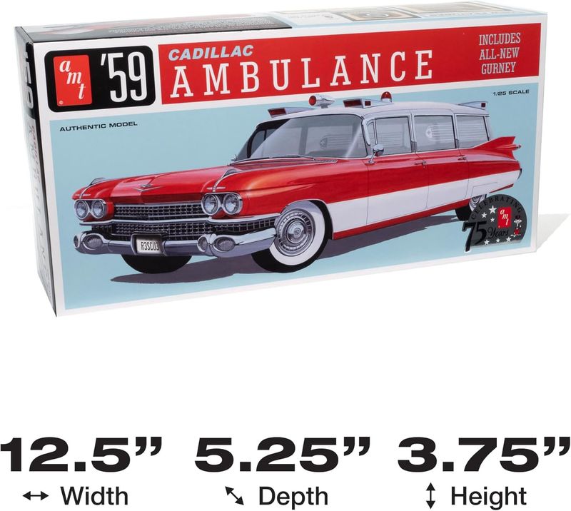 AMT - 1959 Cadillac Ambulance w/ Gurney