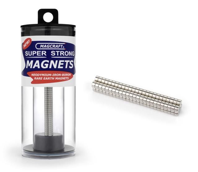 MAGCRAFT RARE EARTH MAGNETS -1/8&quot;x1/16&quot; Rare Earth Disc Magnets (100)