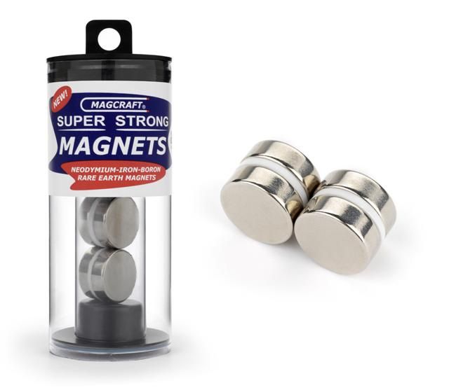 MAGCRAFT RARE EARTH MAGNETS -3/4&quot;x1/4&quot; Rare Earth Disc Magnets (4)