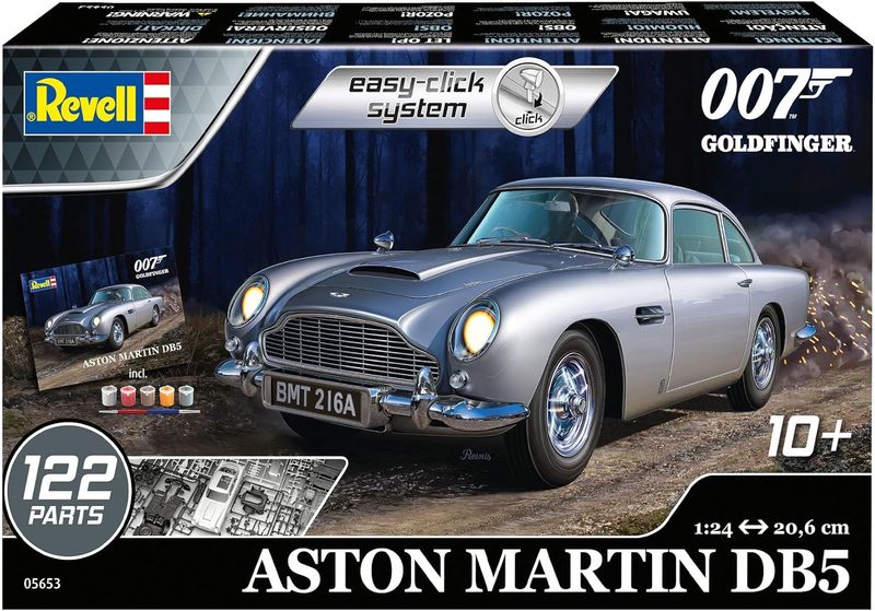 Revell - 1/24 James Bond Aston Martin DB5 Car From Goldfinger w/ paint (snap)