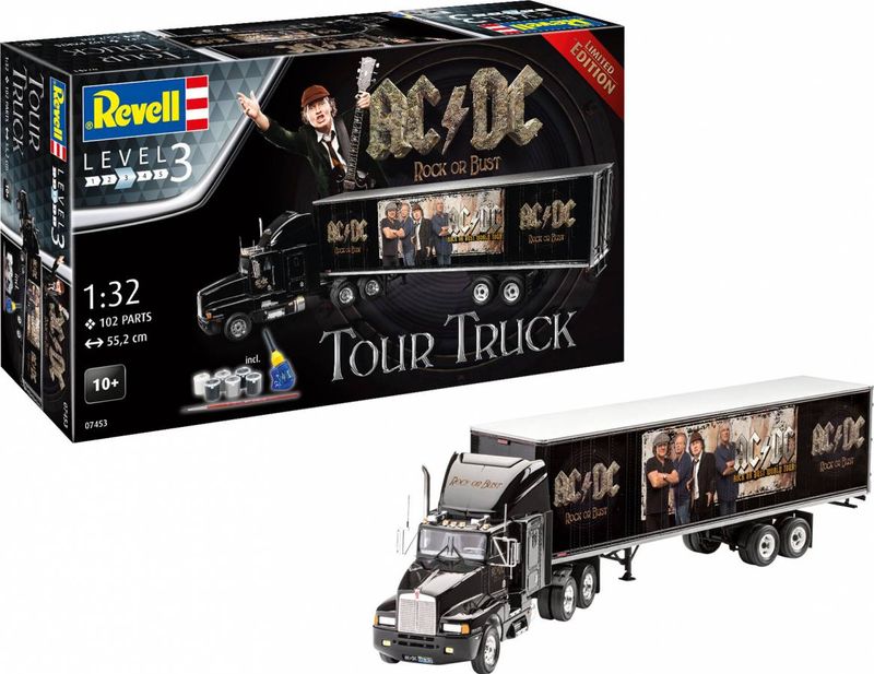 Revell - 1/32 AC/DC Tour Rock or Bust Tractor Trailer w/ paint and glue
