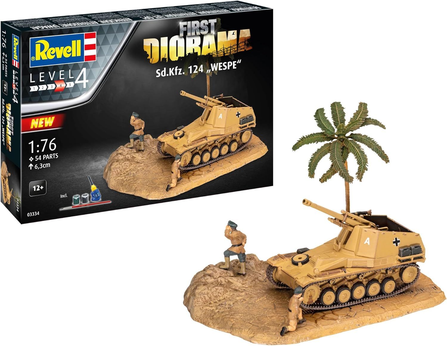 Revell - 1/76 SdKfz 124 Wespe Tank Diorama Set w/ Paint and glue
