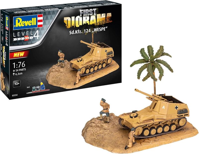 Revell - 1/76 SdKfz 124 Wespe Tank Diorama Set w/ Paint and glue