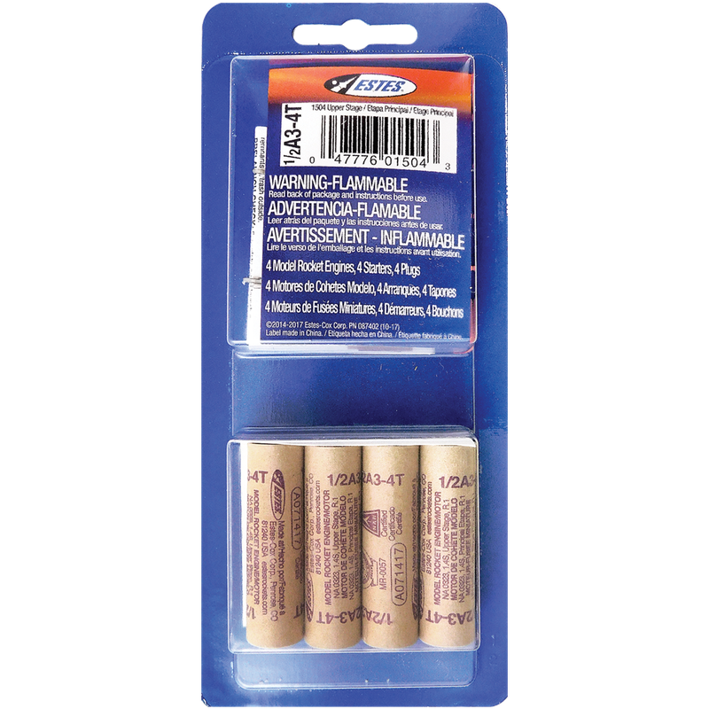 Estes Rockets - 1/2A3-4T (4 ea)