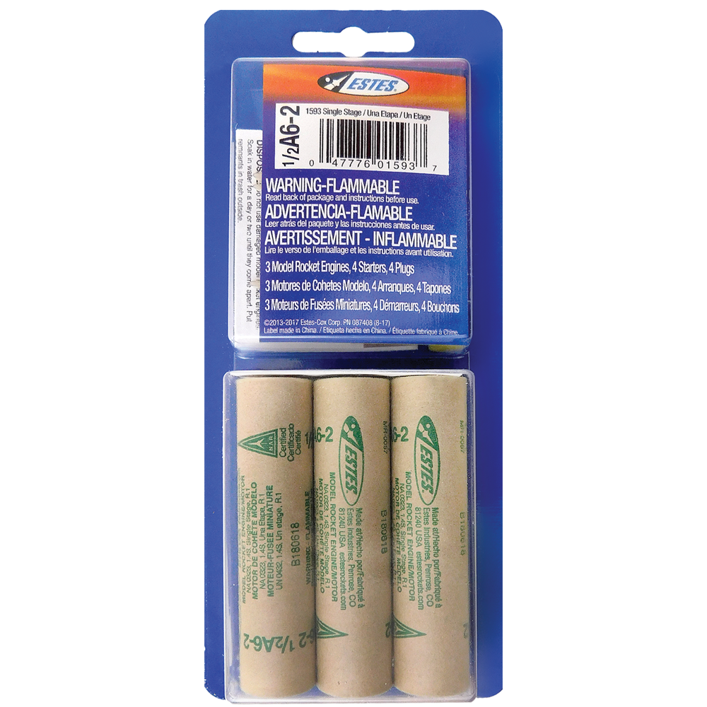 Estes Rockets - 1/2A6-2 (3 ea)