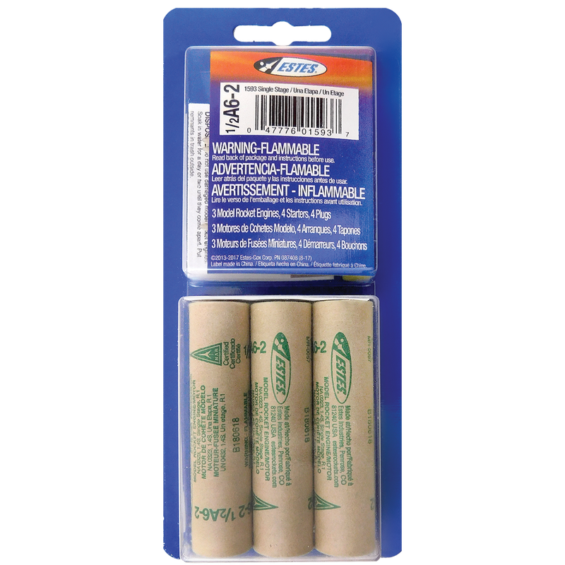 Estes Rockets - 1/2A6-2 (3 ea)