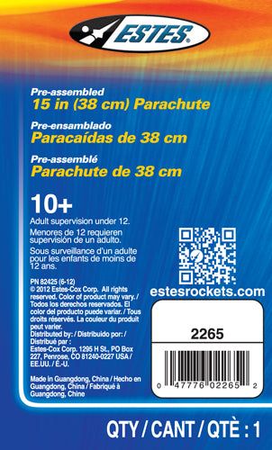 Estes Rockets - 15&quot; Parachute