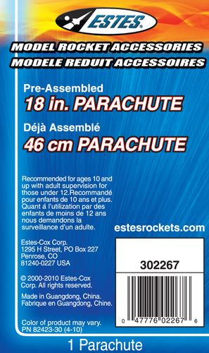 Estes Rockets - 18&quot; Parachute